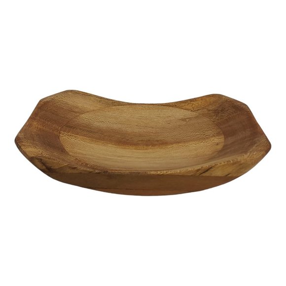 Wooden Sycamore Platter Bowl Wood Decorative Display Tray Dish Thick Wood Bowl C - Picture 6 of 6